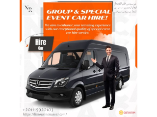 Travel in First Class: Mercedes Van Rental with Driver in Egypt