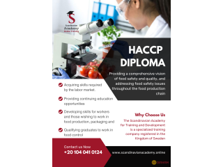 الماجـستير المهني في جودة و سـلامة الغـذاء HACCP المعتمد